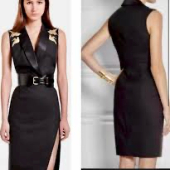 NEW Altuzarra for Target Black &Gold Embroidered Side Slit Sleeveless MIDI Dress - Picture 3 of 11